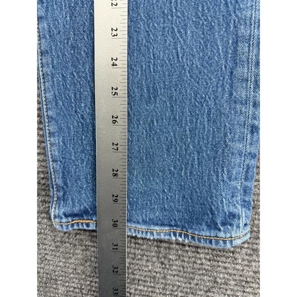 Levis Jeans Mens 34x30 Blue Straight Leg 501 XX Button Fly Medium Wash Denim - Picture 4 of 16